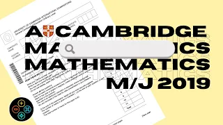 A Level Pure Mathematics May June 2019 Paper 12 9709/12