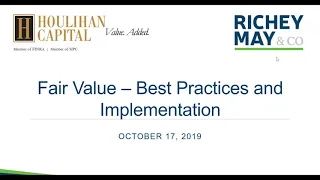 Fair Value  Best Practices & Implementation