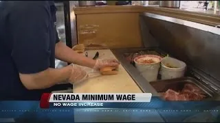 Nevada minimum wage will remain flat in year to come