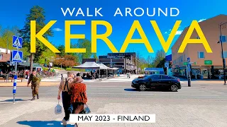 Walk around Kerava, May 2023, Finland [4K]