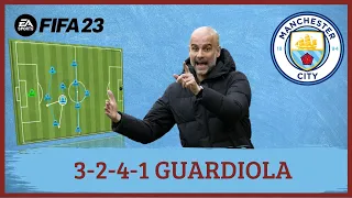 Pep Guardiola 3-2-4-1 Manchester City FIFA 23 |Tactics| Stones inverted CB & RB