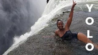 Southern Africa Overland Trip • Swimming At Devil's Pool, Victoria Falls