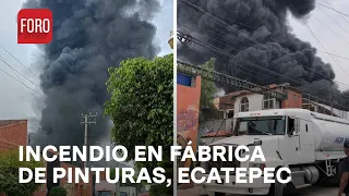 Incendio en San Pedro Xalostoc, en Ecatepec