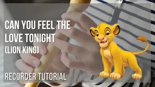 How to play Can You Feel the Love Tonight (Lion King) by Elton John on Recorder (Tutorial)