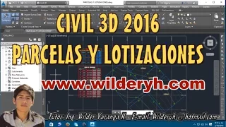 DISEÑO DE CATASTRO PARCELA Y LOTIZACION EN CIVIL 3D 2015 - 2024