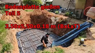 Pool selber bauen / Bodenplatte gießen Teil 5 #poolbauen #swimmingpool #sommer2022