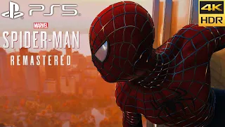 Spider-Man Remastered | PS5 Free Roam Gameplay - Sam Raimi Suit [4K 60FPS HDR + Ray Tracing]