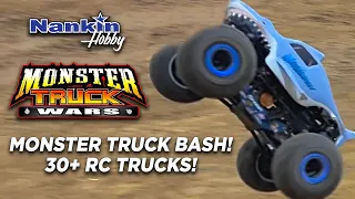 RC Monster Trucks Invade Monster Truck Wars in Tallmadge, OH! Jumping Over Crush Cars!