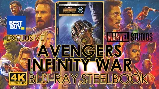 Avengers Infinity War (2018) 4K Ultra HD Blu-ray Steelbook Unboxing | Best Buy Exclusive (4K Video)