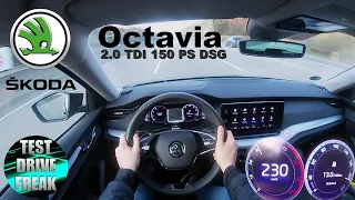 2020 Skoda Octavia Combi 2.0 TDI DSG 150 PS TOP SPEED AUTOBAHN DRIVE POV