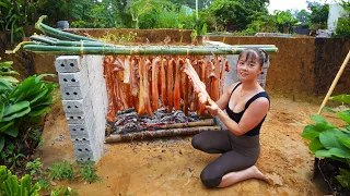 Go To The Market To Buy Pork, Smoked Pork Making Process, OFF GRID | Tiểu Vân Daily Life