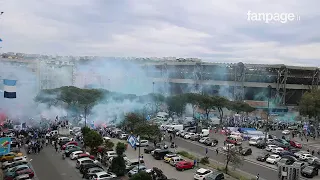 Napoli-Salernitana, il boato fuori al Maradona al gol di Olivera