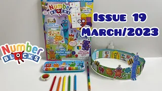 NumberBlocks magazine, issue 19, March/2023 with a Super stationary Set😊💙 #numberblocks #cbeebies