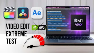 M1 Max MacBook Pro Native After Effect Test + 12K Video Edit | How it Destory RTX 3090 非一般的快！