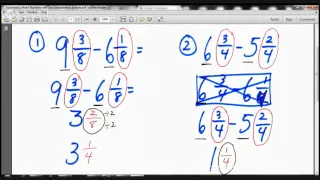 4th Grade Subtracting Mixed Numbers with Like Denominators Lesson-Math Tutors in Fullerton