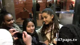 Ariana Grande and Frankie James Grande showing love to there Fans in NYC (01-10-13)