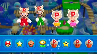 New Super Mario Bros U Deluxe – 4 Players Co Op Walkthrough