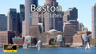 Boston 4k Tour - Boston Drone - Boston 4k Walk - Boston 4k - Boston City 4k - 4k Relaxation Scene