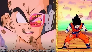 Vegeta shocked by Goku's power level (Over 8000)