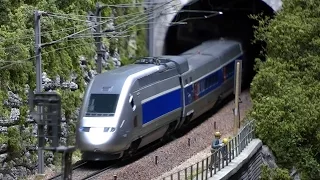 Nearly realistic model train layout from France