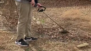 Quick brush cut using an Echo SRM 225 with blade attachment