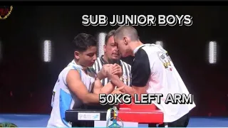 WORLD SHAMPIONSHIP 2023-SUB JUNIOR BOYS- 50KG LEFT ARM