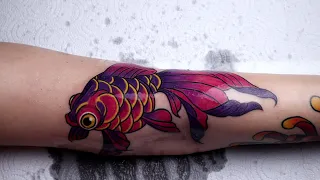 Japanese Fish Tattoo Time Lapse