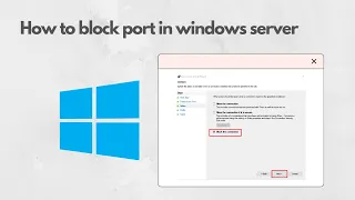 How to block port in windows server