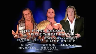 Story of Chris Benoit vs. Shawn Michaels vs. Triple H | Backlash 2004