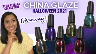 China Glaze Xtra Stellar│ Halloween 2021 │ GIVEAWAY! │  Live Swatch and Review │ Polish with Rae