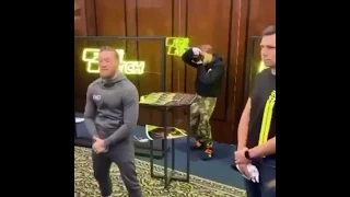 Dagestani throws bottle at Conor McGregor in Russia!