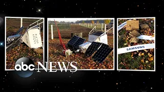 Did Samsung's space selfie phone and satellite crash onto American backyard? | ABC News