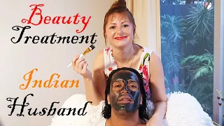 Face beauty treatment of my Indian Husband//facial, mask, skin torture, lots of fun//Unique Punjabi.