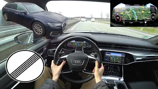 2019 Audi A6 Avant 50TDI 4K POV DRIVE | Top Speed German Autobahn