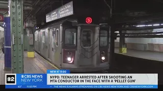 NYPD: Teen arrested after shooting MTA conductor with Gel Blaster pellet gun