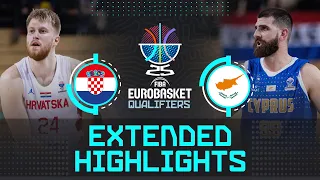 Croatia 🇭🇷 vs Cyprus 🇨🇾  | Extended Highlights | FIBA EuroBasket 2025 Qualifiers