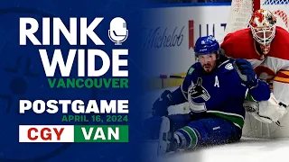 RINK WIDE POST-GAME: Vancouver Canucks vs Calgary | Game 81