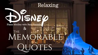 Disney Relaxing Piano Medley with Rain Sounds for Deep Sleep and Soothing(No Mid-roll Ads)