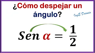 Para despejar un ángulo, debes usar las funciones inversas