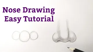 How to draw a nose easy Drawing nose step by step tutorial for beginners Pencil drawing easy