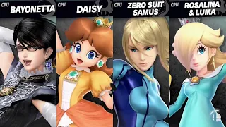 Super Smash Bros. Ultimate - Bayonetta vs Daisy vs Zero Suit Samus vs Rosalina & Luma