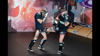 K-1 Kickboxing Low Kick Sparring Drills with Gary Bell