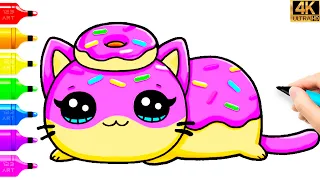 How to Draw a Donut Cat | Cute Cat Drawing | Aphmau MeeMeows | Easy Drawings