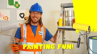 Handyman Hal Painting for kids | Learn Colors and Shapes | Fun Videos for Kids