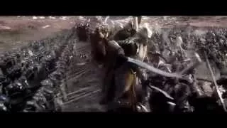 The Hobbit: The Battle of the Five Armies  -  Dwarves and Elves Charge on Orcs