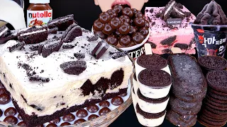 ASMR OREO CAKE MALTESERS MAGNUM CHOCOLATE ICE CREAM NUTELLA DESSERT MUKBANG 먹방 咀嚼音 EATING SOUNDS