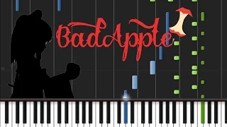 Bad Apple!! ft Nomico - TouHou 4 - 東方 [Piano Cover Tutorial] (♫)
