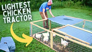 LIGHTEST Chicken Tractor That Anyone Can Move!