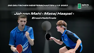 Johann Magnus Mahl - Matej Haspel I Halbfinale Deutsche Meisterschaften Jugend 15 2023