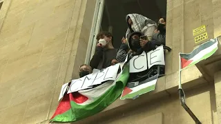 Protestos pró-Palestina na Science Po de Paris | AFP